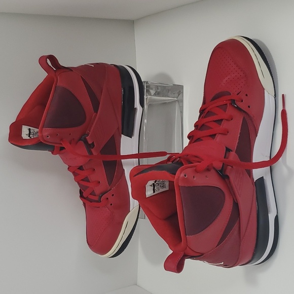 Jordan Flight 45 High Men Basketball, Size 11½, Red - Picture 9 of 15
